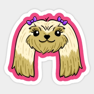 Cute mid long haired shih tzu Sticker